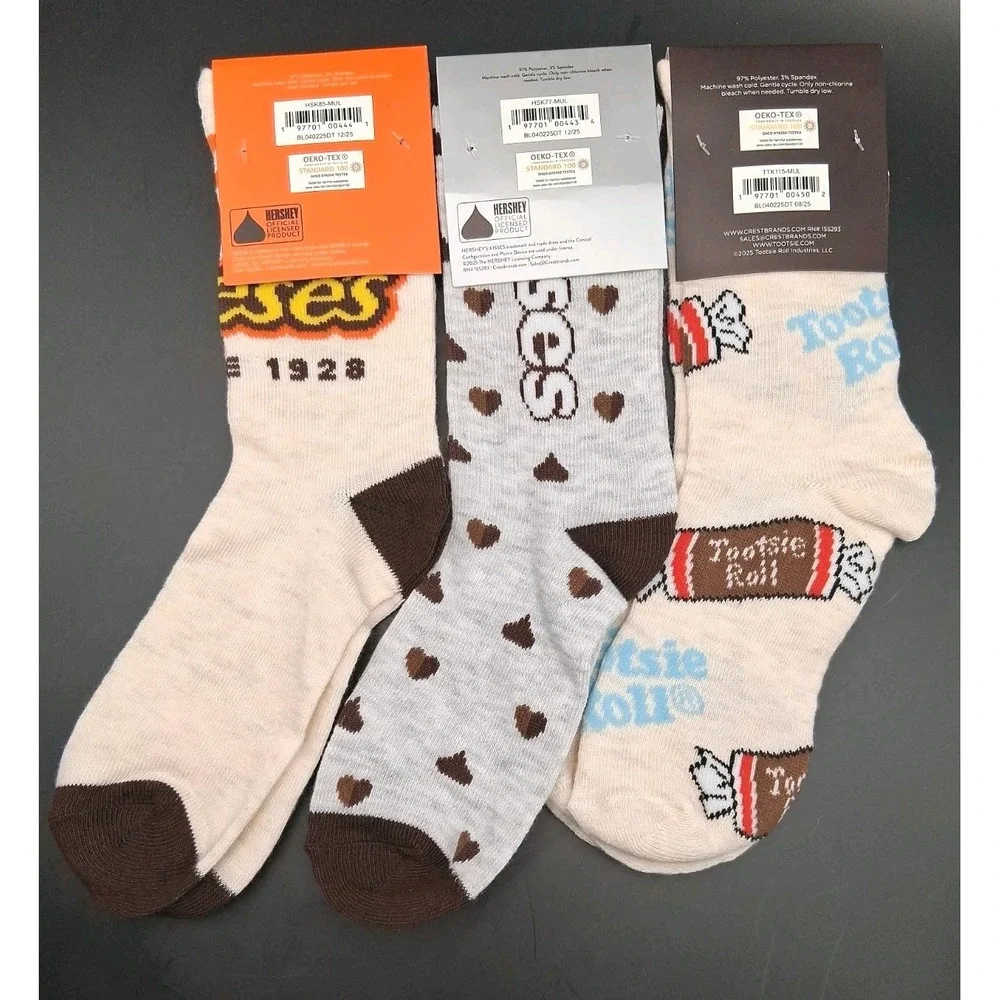 Reese's Peanut Butter Cups,Hershey's Kisses & Tootsie Roll Kid's Novelty Socks